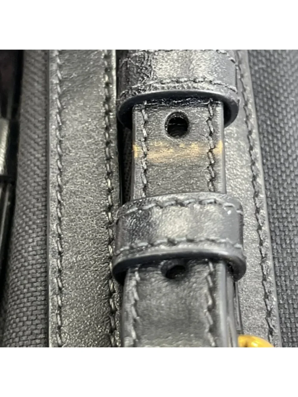 Prada Shoulder Bag Logo Jacquard Ribbon Black